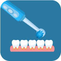 Очищение и высушивание поверхности зубов
